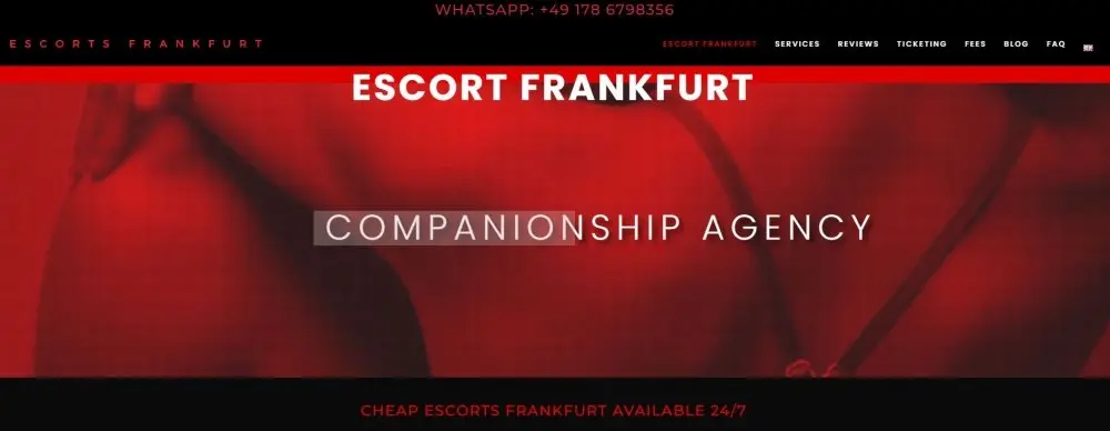 Begleitagentur Escorts Frankfurt in Frankfurt am Main.